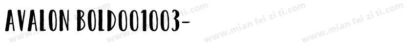 Avalon Bold001003字体转换